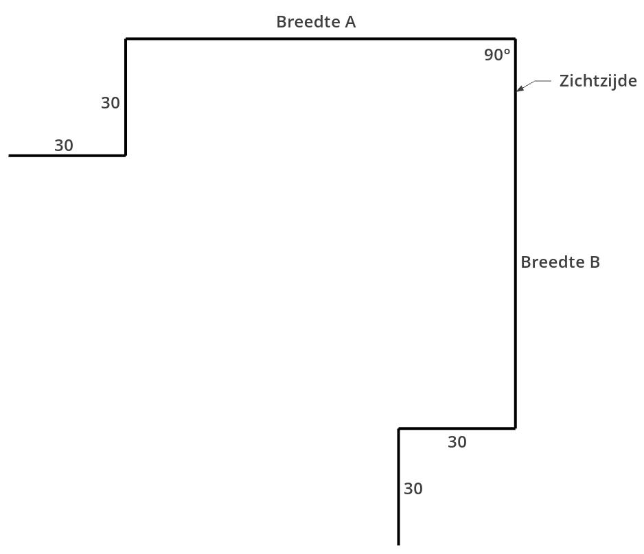 Hoekprofiel Sendzimir Verzinkt 1,0mm