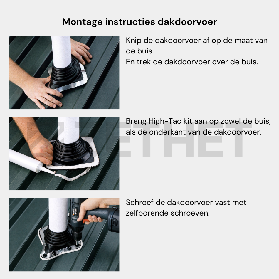 Dakdoorvoer Siliconen Brandwerend