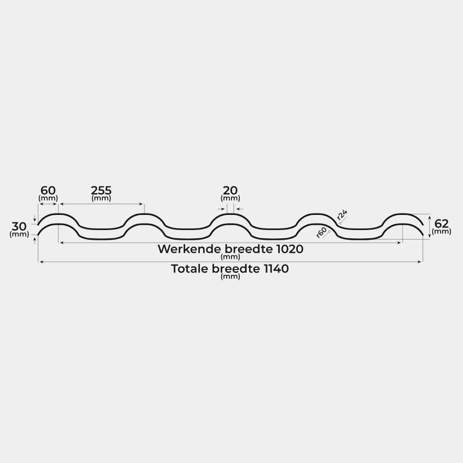 Dakpanplaat Staal Romeins