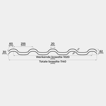 Dakpanplaat Staal Romeins