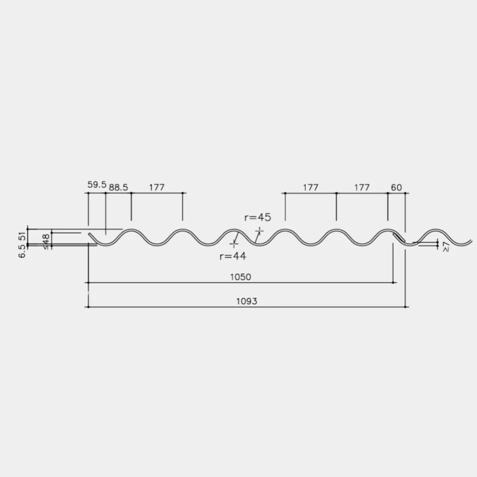 Golfplaat Baksteen Rood Eternit Ecolor 51/177
