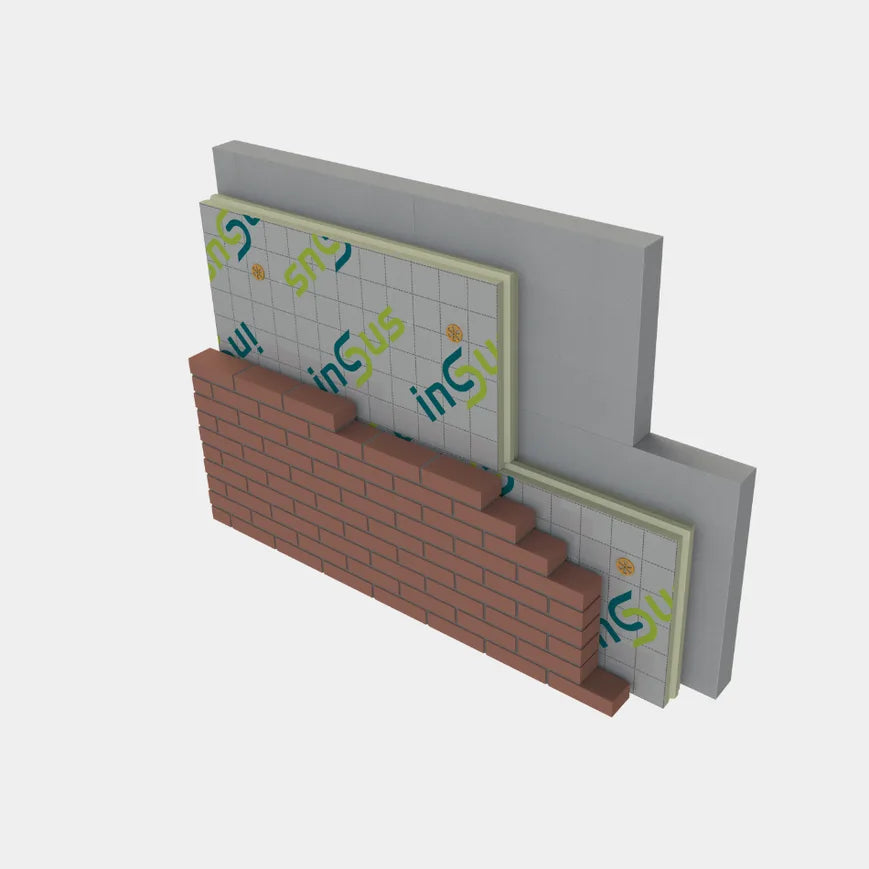 Spouwisolatie PIR per Pak met Sponning 1200x600 Insus
