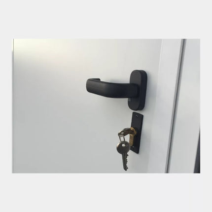 Loopdeur Aluminium Wit Half Glas