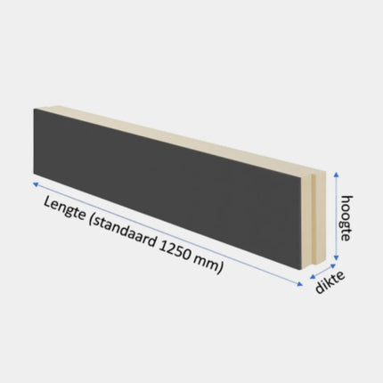 Kantplank Antraciet 8mm XPS - afbeelding 3