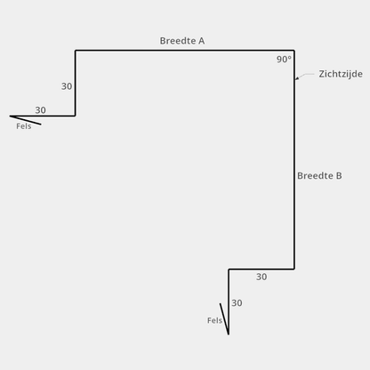 Hoekprofiel Houtnerf 200µm Plastisol
