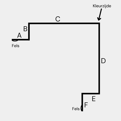 Hoekprofiel Prisma 65µm Nerf Structuur