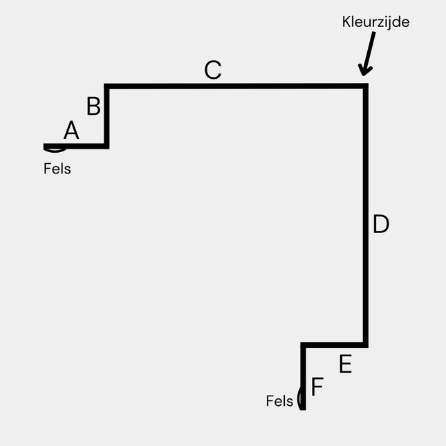 Hoekprofiel PVDF/PE Gladde Coating