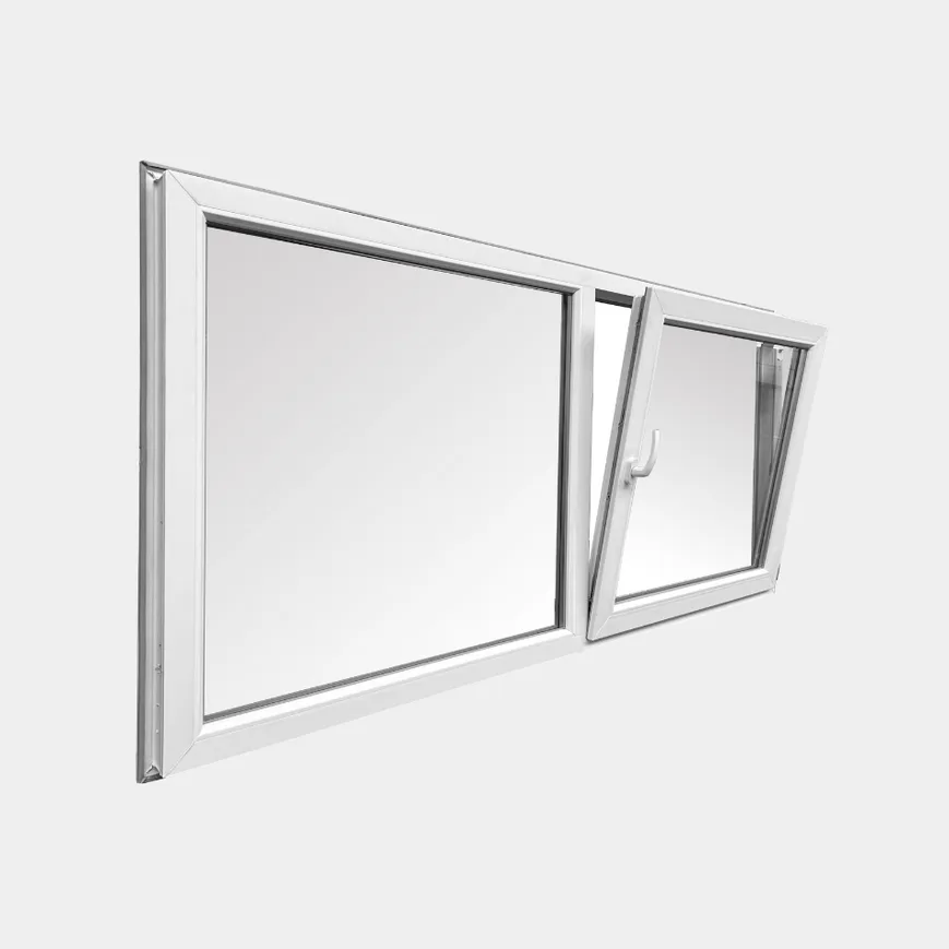 PVC Venster Dubbel Draai/Kiep Wit