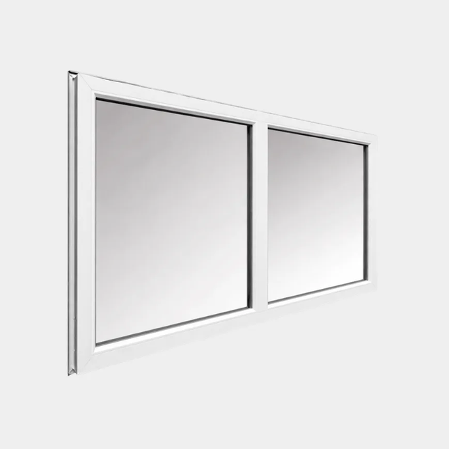 PVC Venster Dubbel Vast Wit