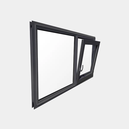 PVC Venster Dubbel Draai/Kiep Antraciet