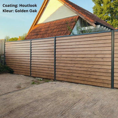 Stalen Rabat Potdeksel Houtlook