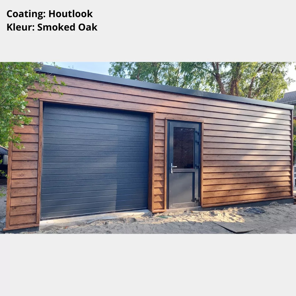 Stalen Rabat Potdeksel Houtlook