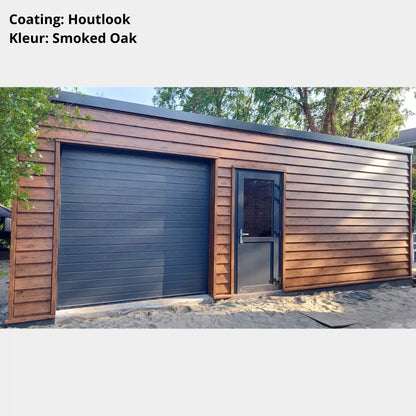 Stalen Rabat Potdeksel Houtlook